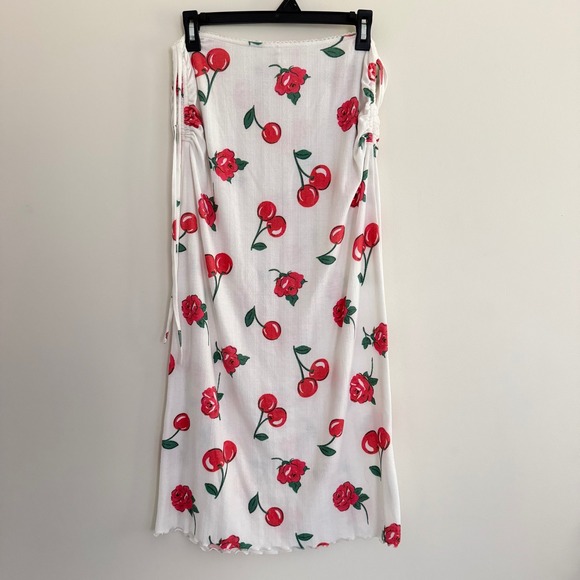 For Love And Lemons Dresses & Skirts - For Love and Lemons Wilma Cherry Rose Midi Skirt Low Rise